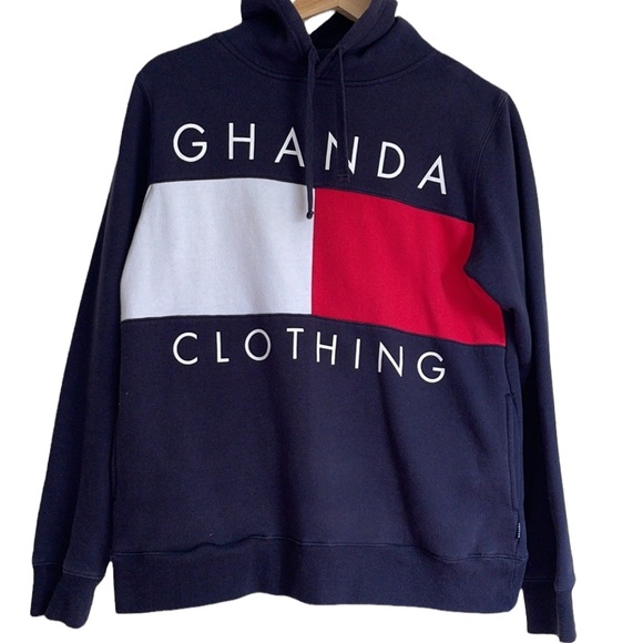 GHANDA | Tricolour statement hoodie - Picture 3 of 7